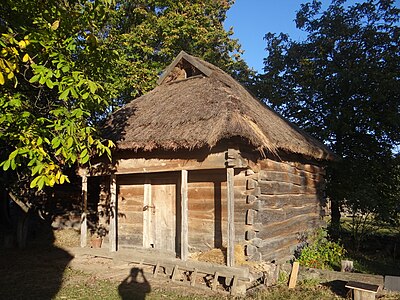 Комора з села Савинці Миргородського району Полтавської області (Київ, Пирогів)