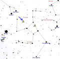 Map showing the location of Messier 92