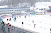 The women's 4 × 5 km relay event in action during the 2009 world championships on 26 February.