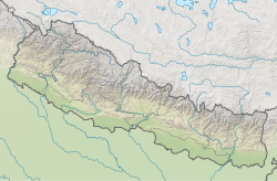 Shuklagandaki li ser nexşeya Nepal nîşan dide