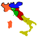 1859: ██ Sardiinia kuningriik ██ Lombardia–Veneetsia kuningriik ██ Parma ja Modena hertsogkonnad ██ Kirikuriik ██ Mõlema Sitsiilia kuningriik