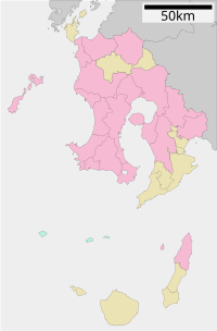 内城の位置（鹿児島県内）