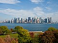 Vue sur Manhattan depuis Ellis Island