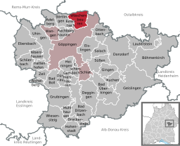 Läget för Wäschenbeuren i Landkreis Göppingen