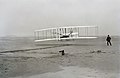 Image 9First flight of the Wright brothers' Wright Flyer on December 17, 1903, in Kitty Hawk, North Carolina; Orville piloting with Wilbur running at wingtip. (from 20th century)