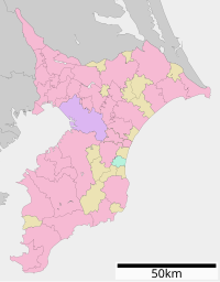 志摩城の位置（千葉県内）