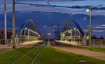 Ponte ferroviária em Weil am Rhein, Baden-Württemberg, Alemanha. (definição 4 399 × 2 686)