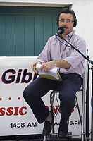 Gerard Teuma at a Radio Gibraltar roadshow during the Gibraltar Museum open day 2010.