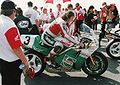 Image 2Joey Dunlop on his Honda RC30 ready for the Senior TT (from Outline of motorcycles and motorcycling)