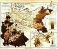 Distribution of Protestants, Catholics and Jews in Imperial Germany (Meyers Konversationslexikon)