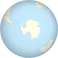 A polar projection of the southern hemisphere, created in a similar way