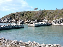 Remains of the ancient Roman port in the Gianola park