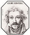 zelfportret door Georg Friedrich Kersting overleden op 1 juli 1847