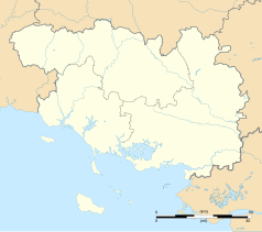 Mapa konturowa Morbihan, blisko centrum na lewo znajduje się punkt z opisem „Brandérion”