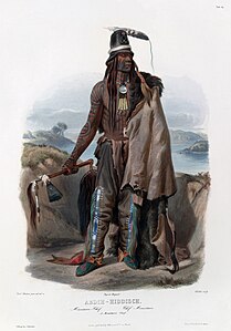 Road Maker at Hidatsa, by Karl Bodmer (edited by Crisco 1492)