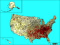 Frequency of American ancestry