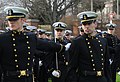 Cadets de l'académie de l'US Coast Guard dans les uniformes traditionnels de l'école.