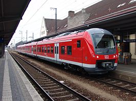 DB treinstel 440 524 in maart 2009 te Donauwörth richting Augsburg Hbf