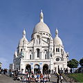 Die Pariser Kirche Sacré-Cœur de Montmartre aus Château-Landon-Travertin