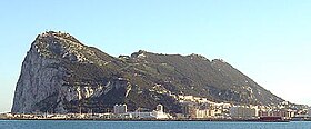 Le rocher de Gibraltar, côté ouest.