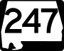 State Route 247 marker