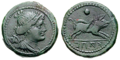 Campania, Capua, 216-211 a.C. Æ Uncia