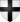 Black cross on white background