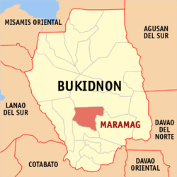 Peta Bukidnon dengan Maramag dipaparkan