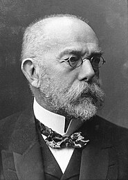 Robert Koch, (1843–1910), known for his founding, with Pasteur, of modern bacteriology, and a father of modern medicine.[233][234] He provided proofs for the scientific basis of public health.[235]