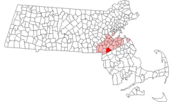 Localização de Norfolk County em Massachusetts