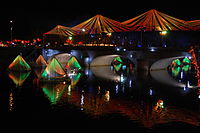 Le pont Aristide-Briand lors des Lumières de Laval