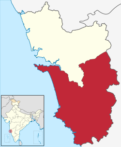 Distretto di Goa Sud - Localizzazione