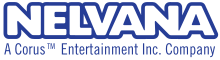 An old production logo for Nelvana Limited, depicting a company name with blue-outlines, with the byline seen below.