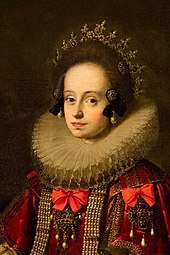 Constance of Austria in a ruff, wearing an ornate diadem