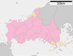 常盤公園 (宇部市)の位置（山口県内）