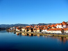 La Drava presso Maribor in Slovenia