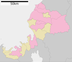 おおい町総合運動公園の位置（福井県内）