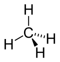 Structuurformule van methaan