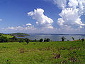 Vista da represa próxima a barragem - Piraju