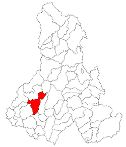 Location of Lupeni, Harghita