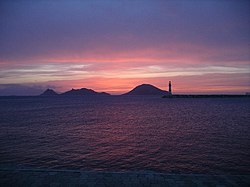 Turgutreis'in karşısındaki Çatalada'da günbatımı.