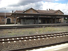 Bahnhof Flieden vom Bahnsteig 7 aus gesehen