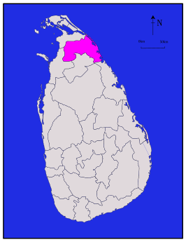 Kaart van Mullaitivu