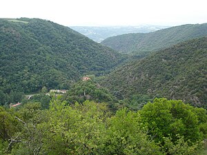 Panorama sur la vallée de la Galaure depuis Sainte-Euphémie.