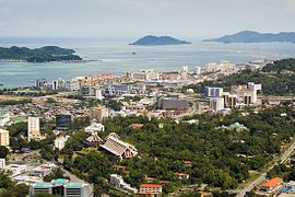 Vista aérea de Kota Kinabalu