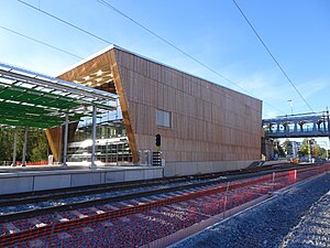 Kallhälls pendeltågsstation.