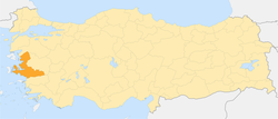 İzmir'in Türkiye'deki konumu