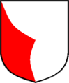 a gore—Argent, a gore gules