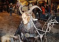 Krampus in Dobbiaco. Typical in the alpine region.