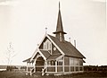 Som ny i 1902 lignet kirken på Landsmarka kapell. Foto: Kulturminnebilder.no